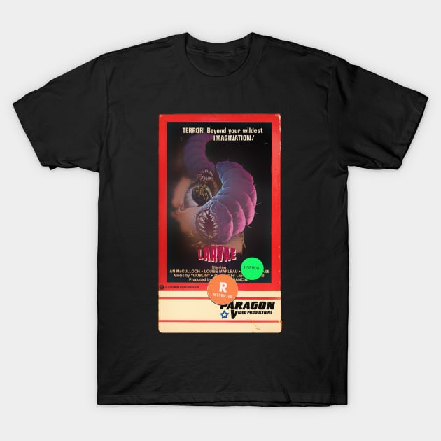 Larvae VHS art v1 T-Shirt by Psychosis Media